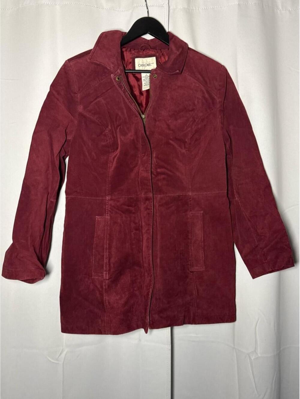 Vintage Cherokee Brick Red Genuine Suede Coat -  Country Fashion